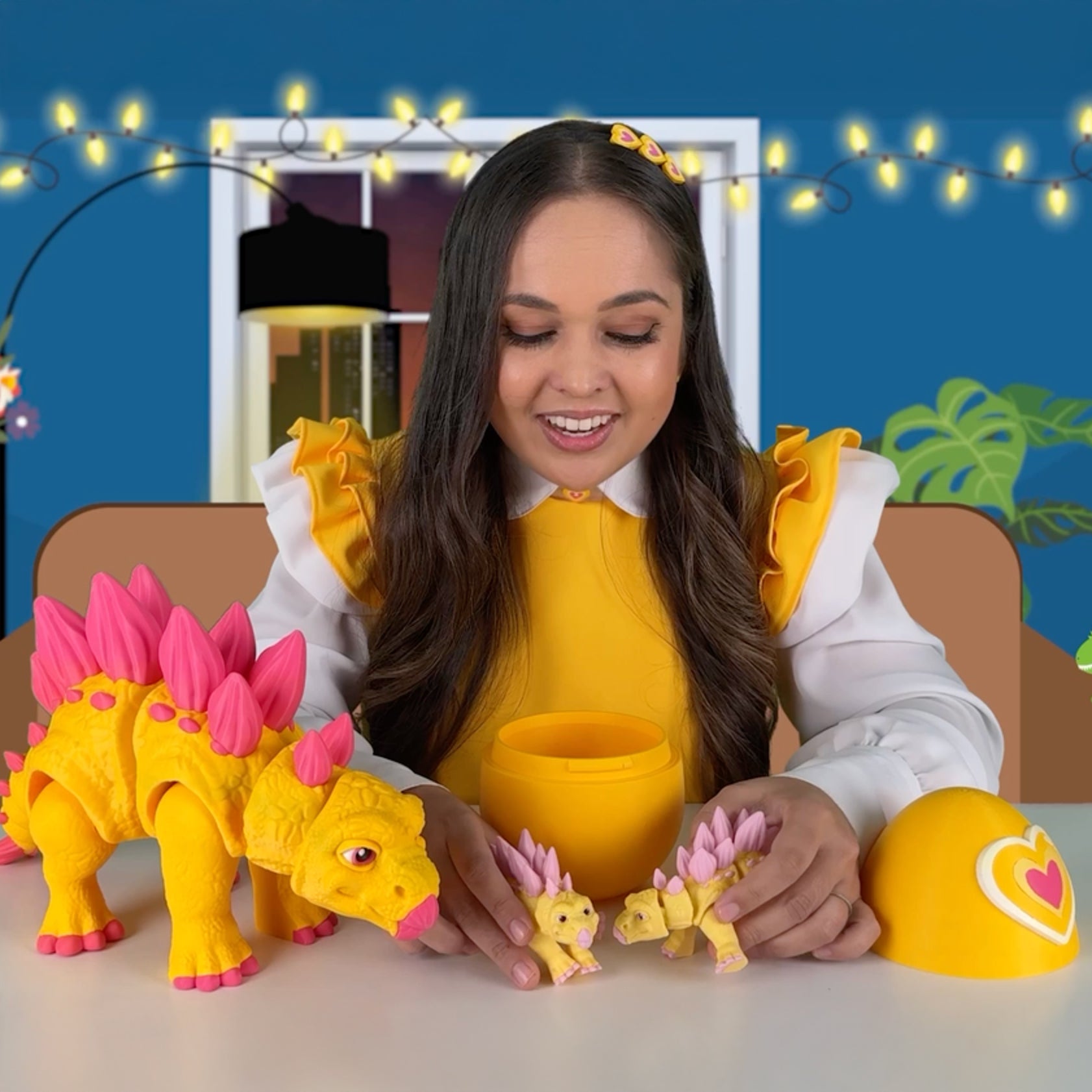 Sunny The Stegosaurus, Baby Dinos and Ms Moni Dino Egg