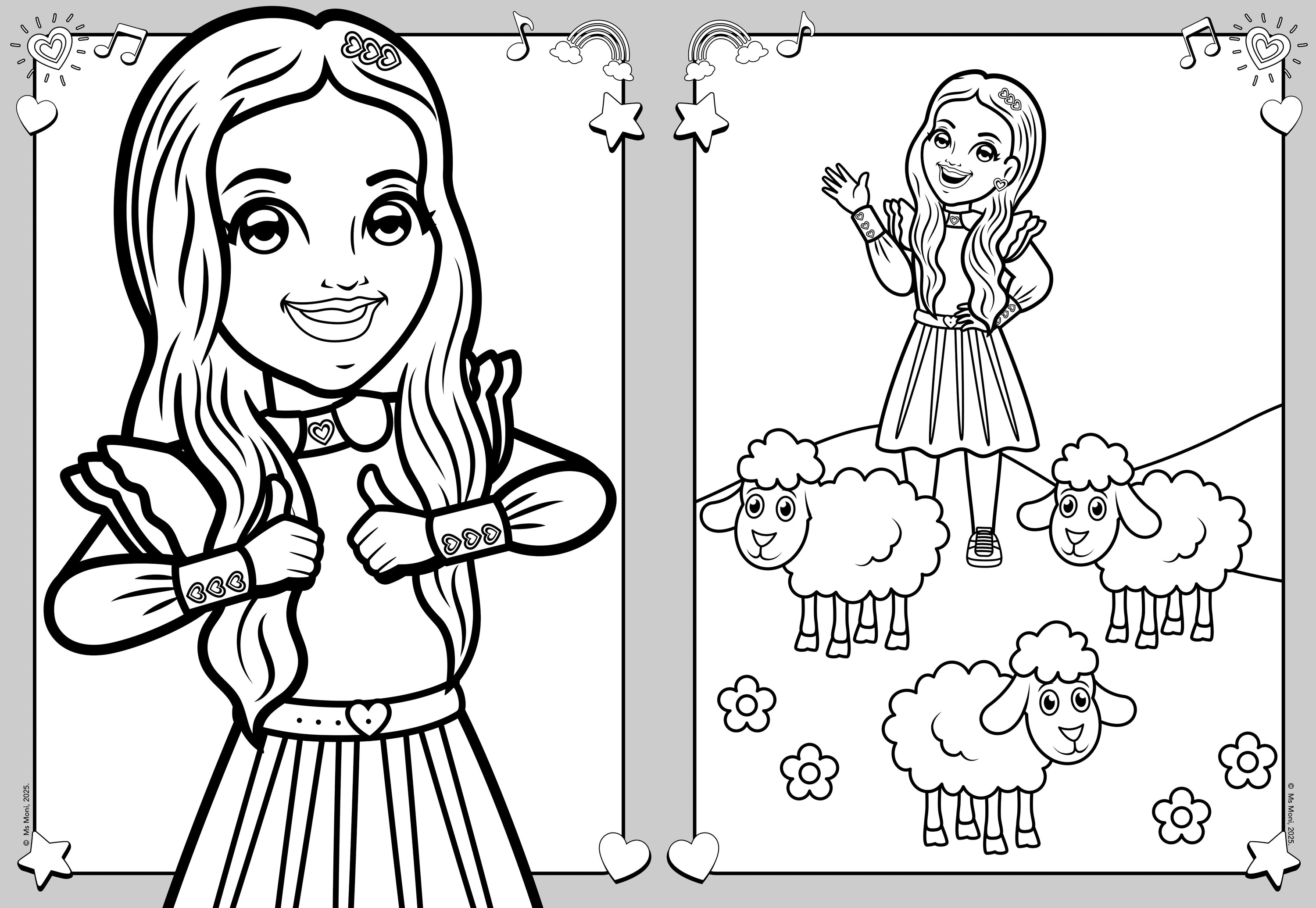 Ms Moni: Mega Colouring Book