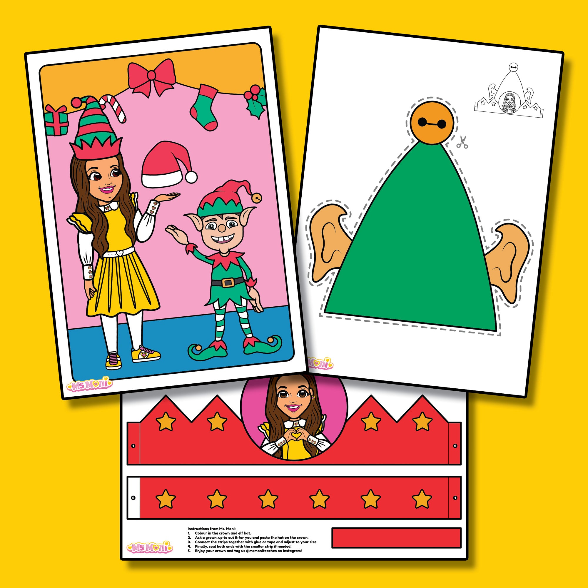 Ms Moni Colour In Christmas 2025 Colouring and Craft Set – Ms Moni