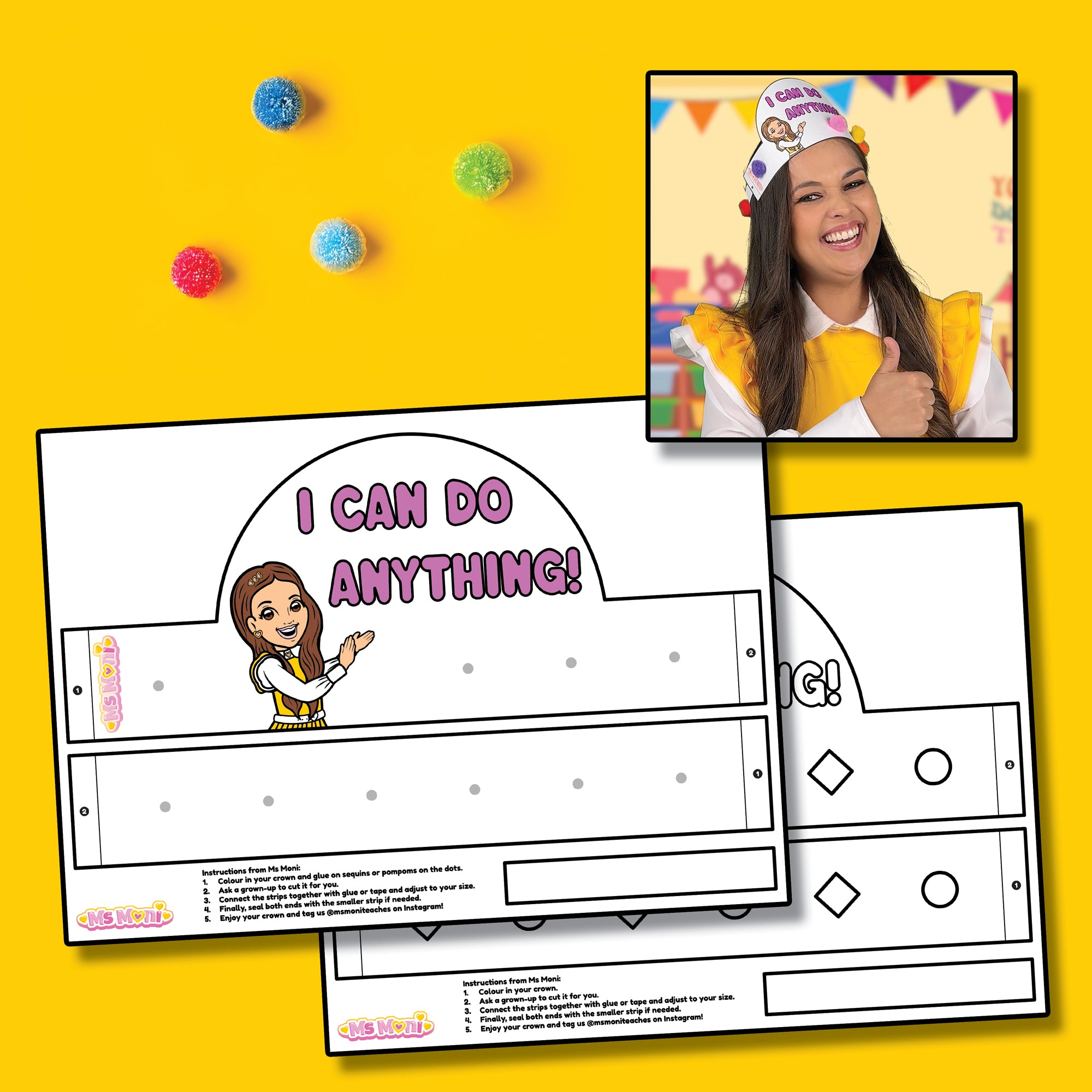 Ms Moni "I Can Do Anything" - Crown Craft Sheet